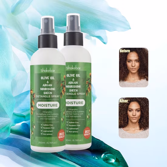 Private Label Hair Care Olive Oil Nourishing Sheen & Detangle Hair Spray