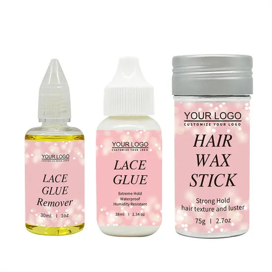 Waterproof Adhesive Strong Hold Kit Edge Control Wax Stick Melting Spray Wig Holding Lace Front Wig Glue Set 