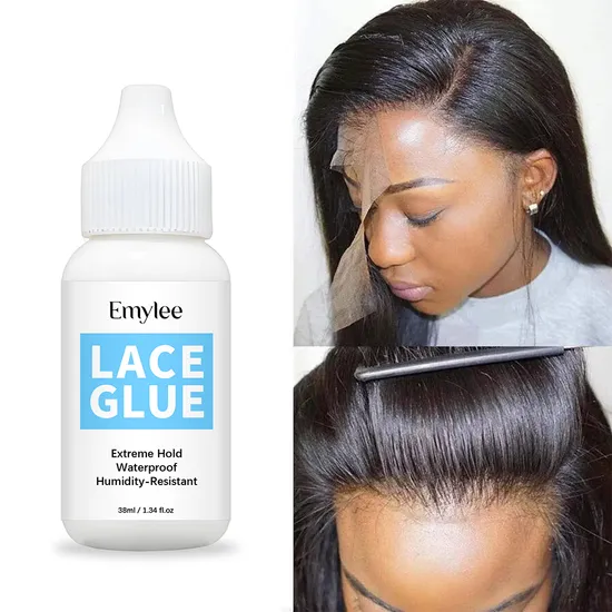 OEM 38ml Customize Logo Private Label Wig Adhesive Glue Strong Latex Free Waterproof Fast Dry Long Time Lasting Clear Lace Glue 