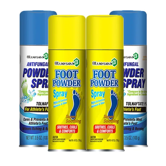 Private Label Anti Fungal Sweaty Foot Powder Spray Peppermint Foot Bacteriostasis Spray 